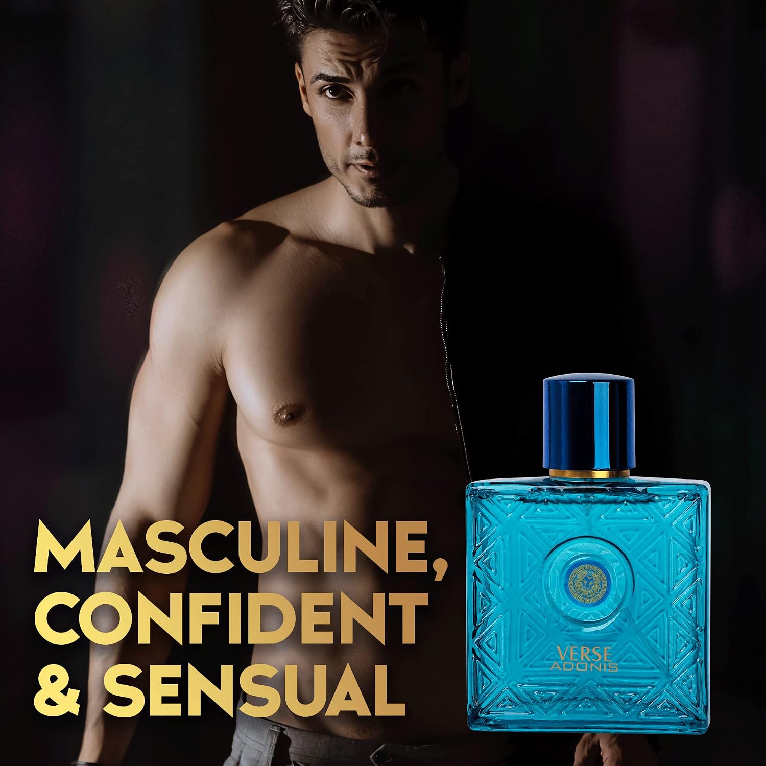 NovoGlow Verse Adonis Eau De Parfum for Men 3.4 Fl. Oz. 100ml Men's Perfume Refreshing Combination of Woody Floral & Fruity Scents - Masculine Scent
