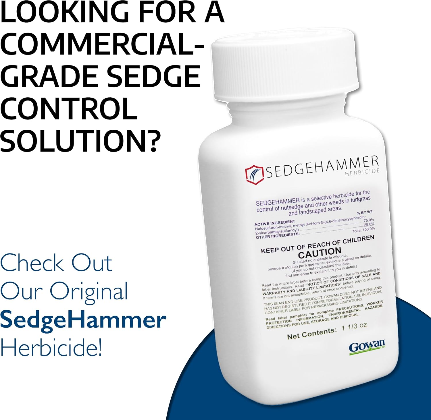 Sedgehammer Plus Turf Solution, 13.5 Grams, Nutsedge Control | Lawns, Golf Courses, Sports Fields, Vegetation Management