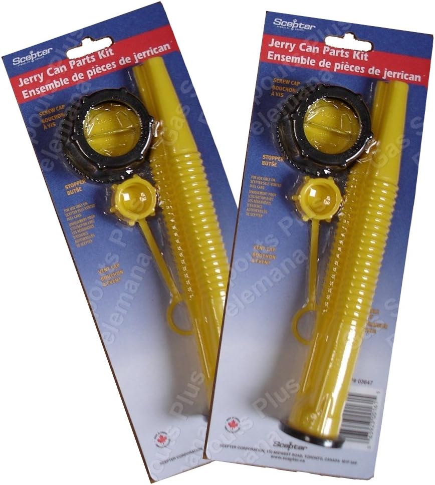 2 PCS SPOUT KITS #03647 Gas Can Parts Kit for 5 Gallon Gasoline Jugs