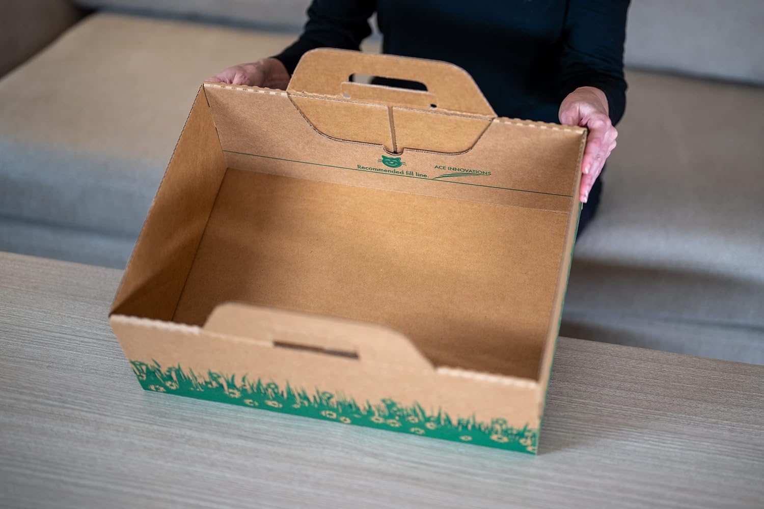 Disposable Ten Second Litter Boxes for Kitty/Cats. Made in the USA. Biodegradable Solution for Quick and Easy Disposal. Made of Recyclable Material. (8-Pack)