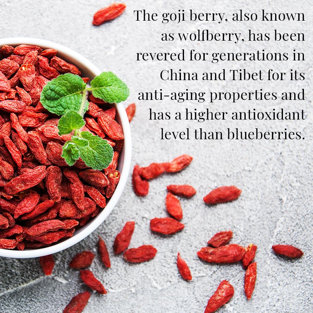 The Republic of Tea SuperFruit Goji Berry Green Tea, Low Caffeine, 50 Count | A gentle cup for everyday sipping. Fresh with notes of bright tartness. Gluten Free and Carb Free.