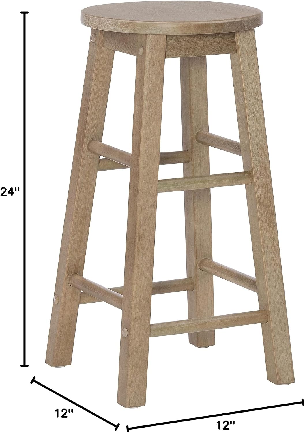 Linon 29-Inch Barstool With Round Seat
