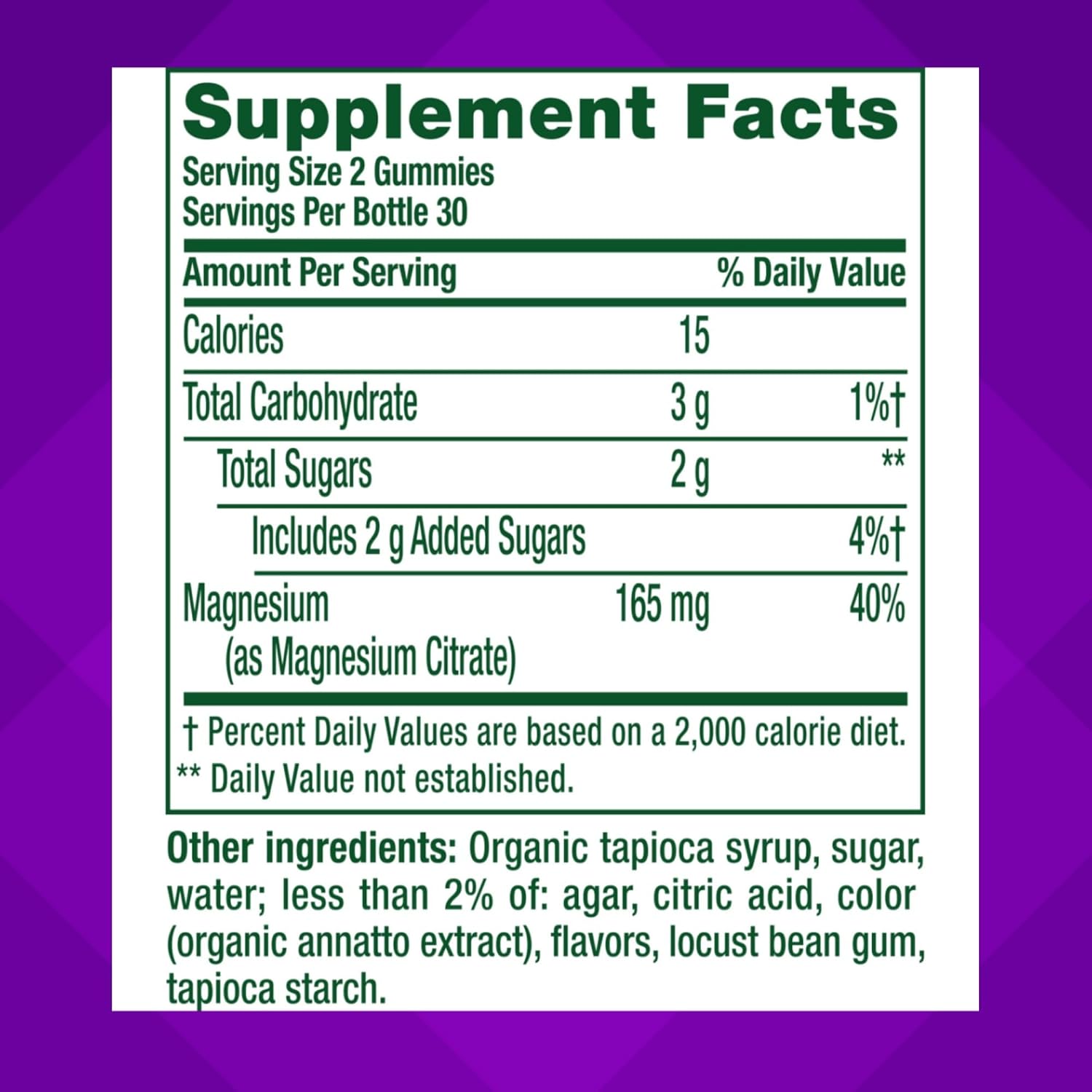 Vitafusion Magnesium Citrate Gummy | 165mg | 60 Gummies | for Adult Women & Men | Orange Vanilla Flavor | Gluten-Free Vitamin Supplement