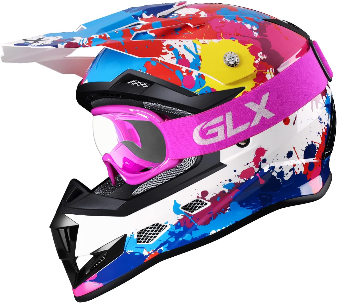 GLX GX623 Youth ATV & Dirt Bike Helmet Combo, DOT | Adult-Level Safety for Kids: Premium, full-grown protection engineered into a comfortable, youth-sized package