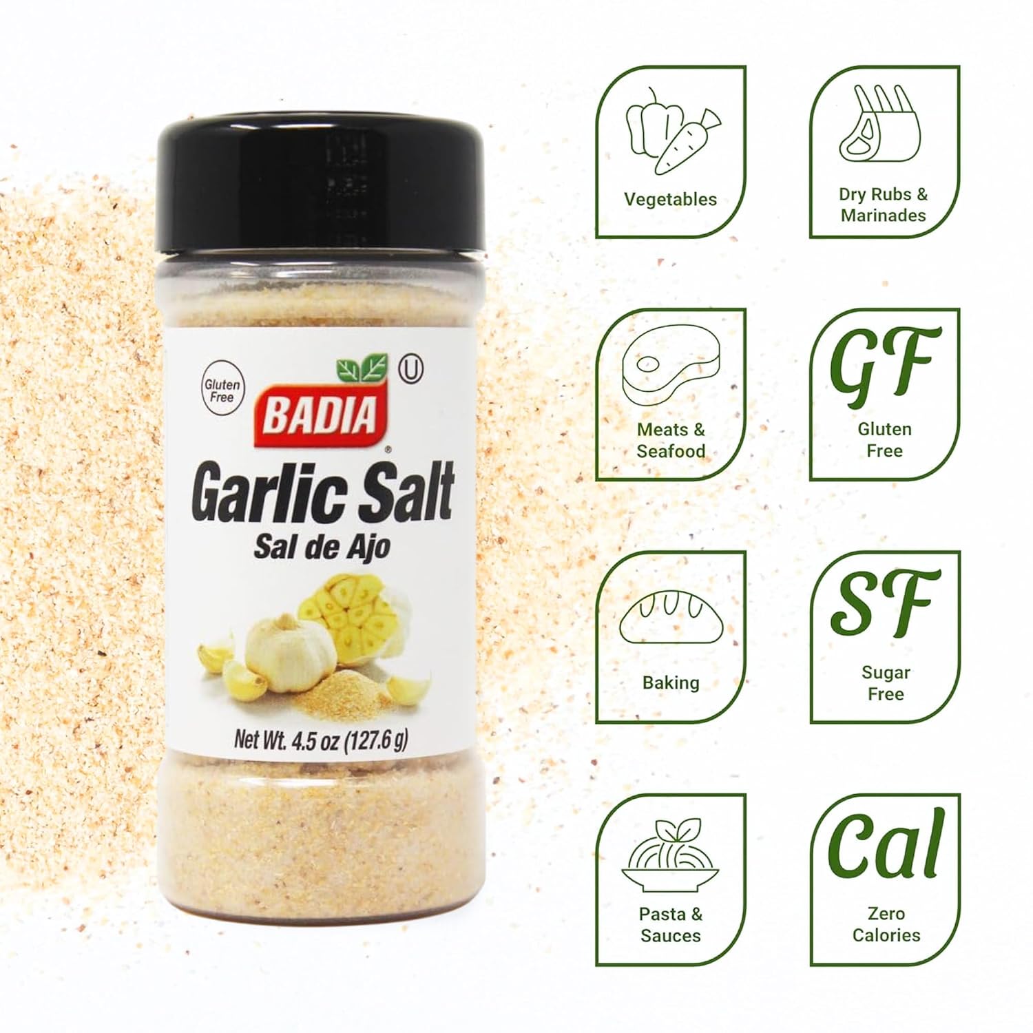 Badia Garlic Salt, 4.5 oz