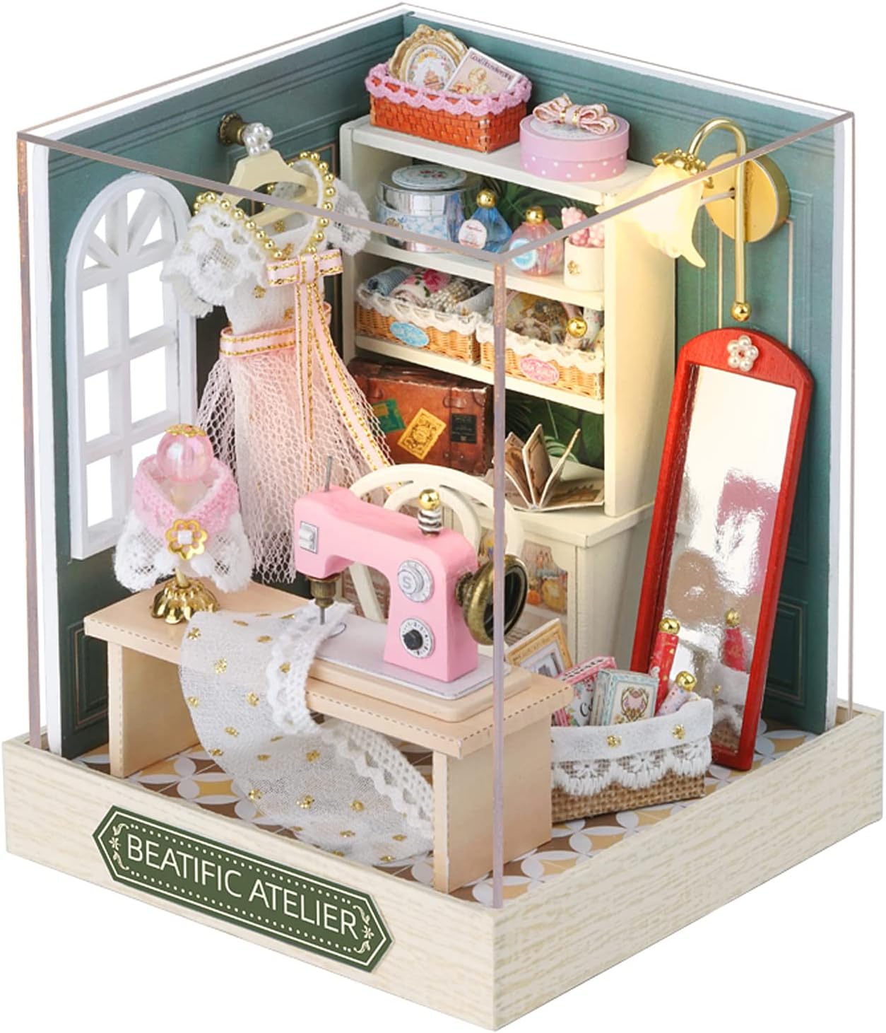 CUTEROOM DIY Doll Room Miniature Furniture Wooden House Kit-Study Room