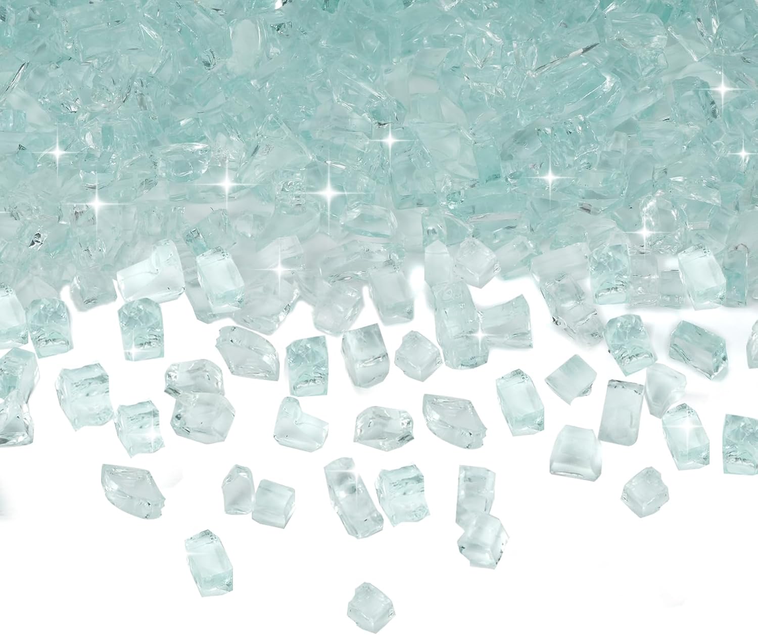 Skyflame 1/4" Pacific Blue Regular Fire Glass for Fire Pit Fireplace