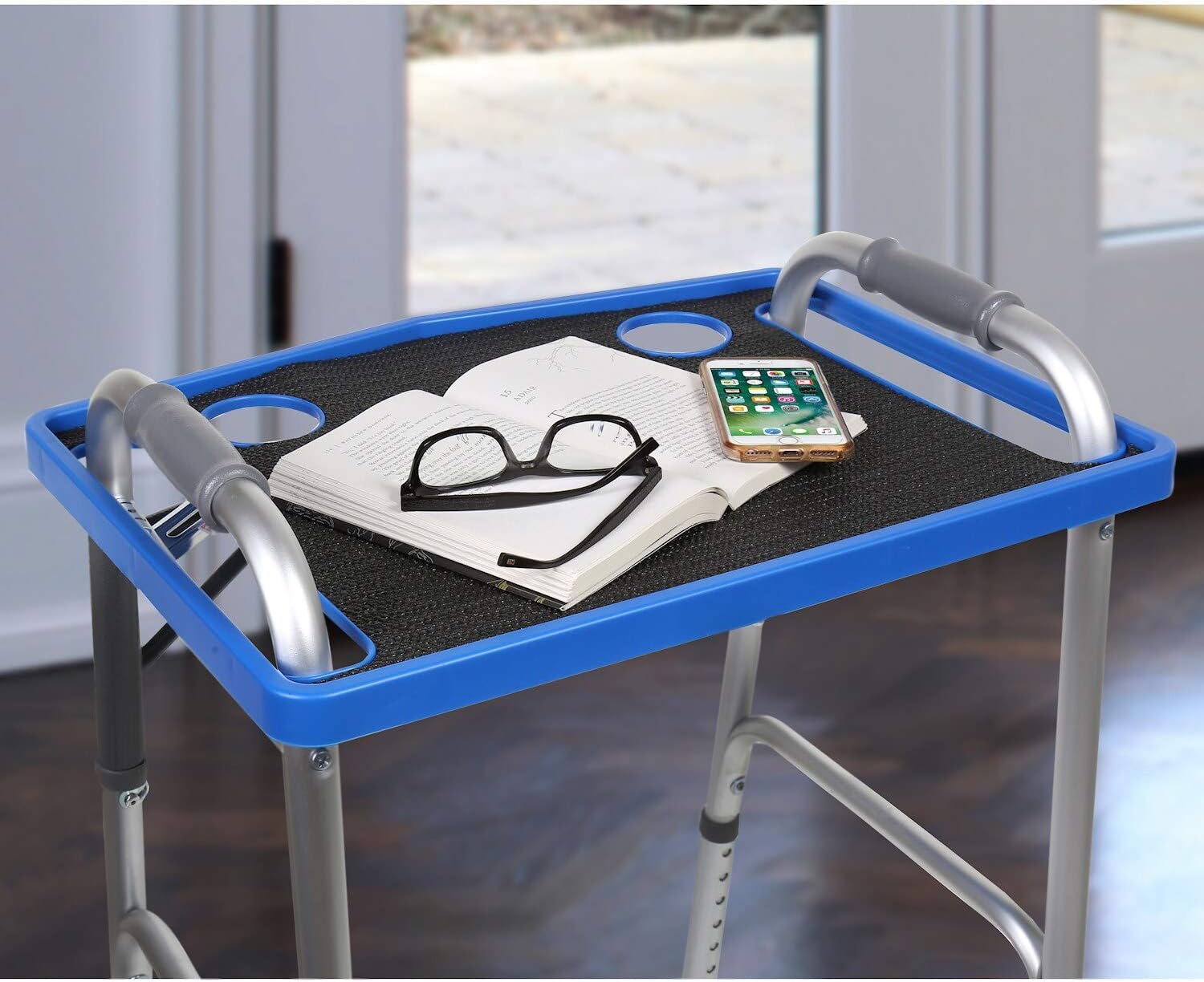Support Plus Walker Tray Table - Mobility Table Tray for Walker, Non Slip Walker Tray Mat, Walker Accessories Mat