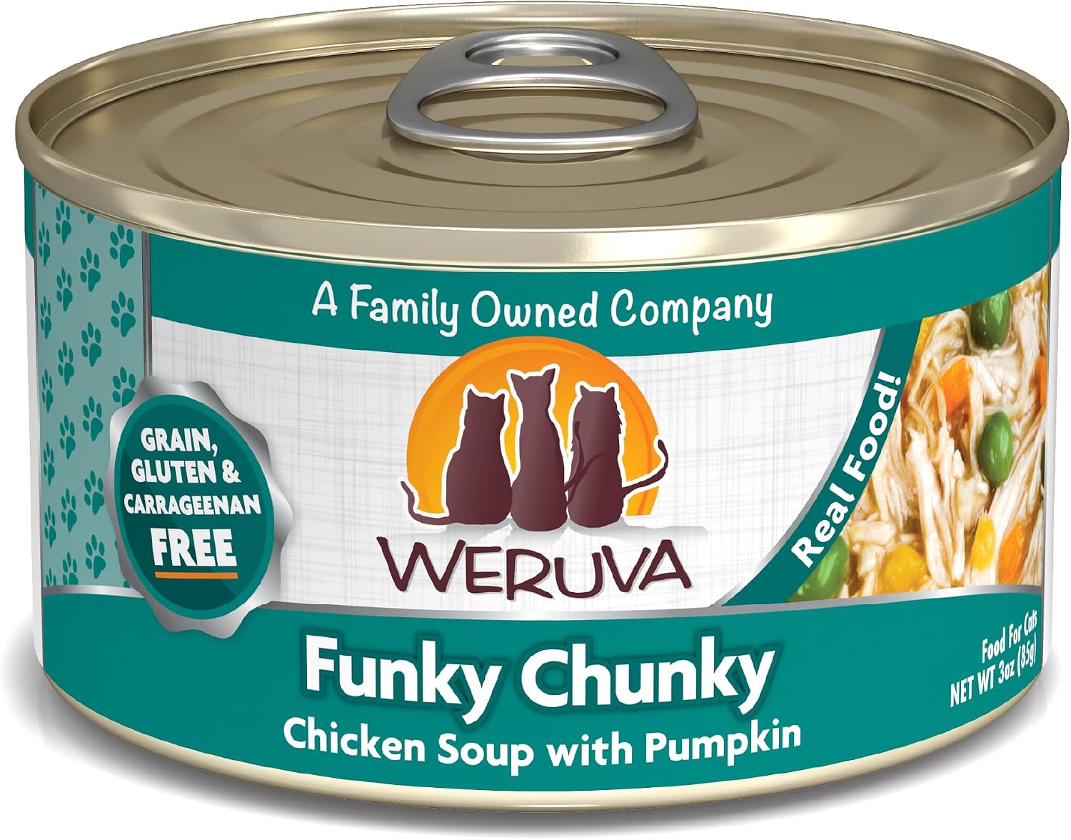 Weruva Classic Cat Food, Paw Lickin’ Chicken with Chicken Breast in Gravy, 3oz Can (Pack of 24)