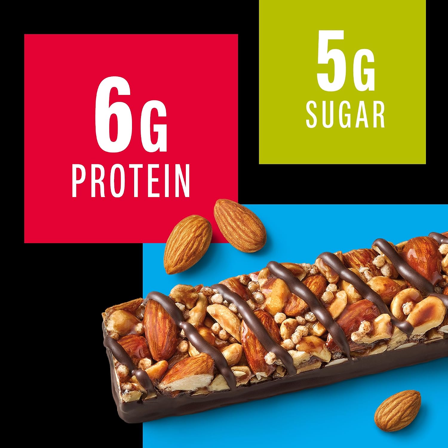 KIND Healthy Snacks Bars, Dark Chocolate Nuts & Sea Salt, Gluten Free, Low Sugar, High Fiber Snacks, 6g Protein, 12 Count