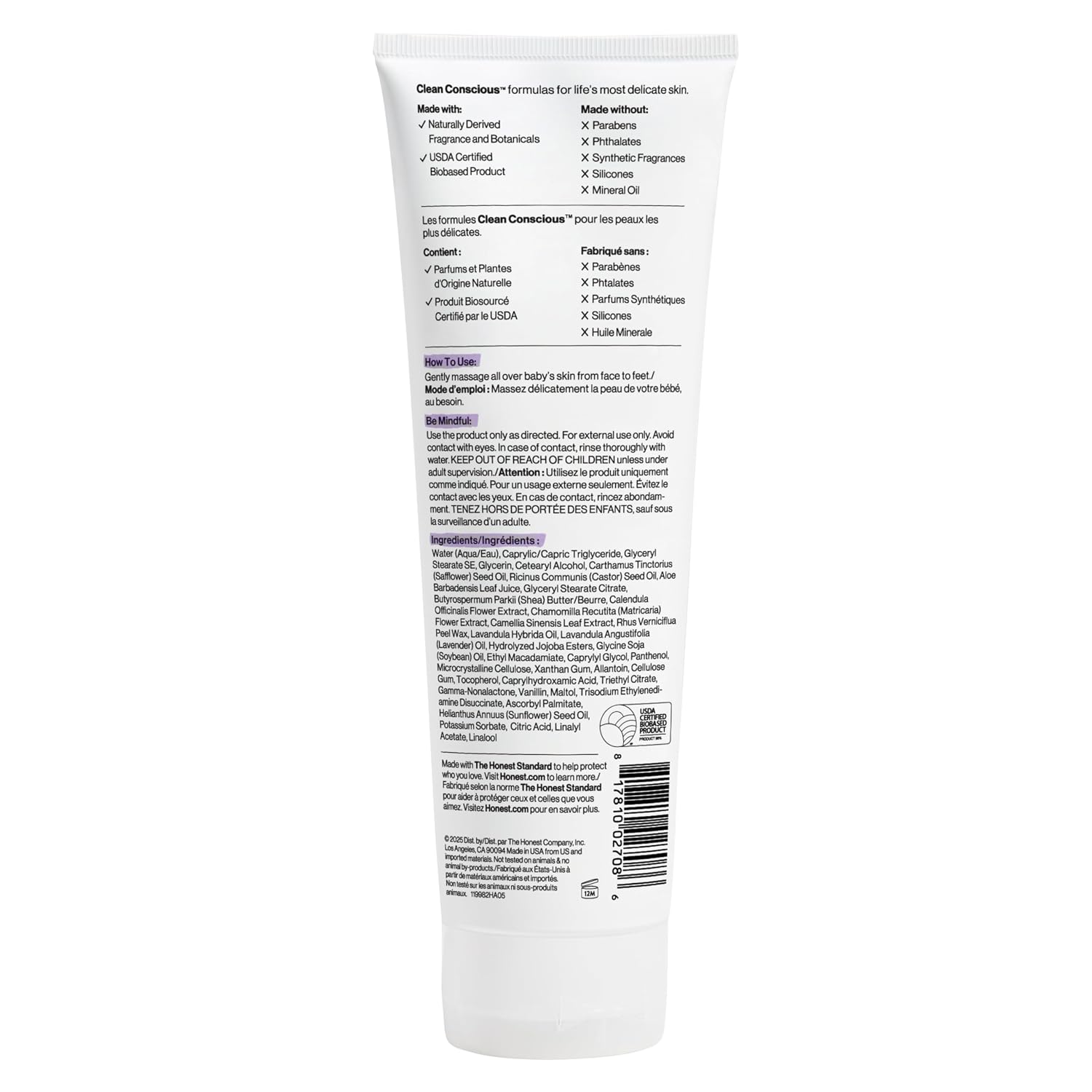 The Honest Company Face and Body Lotion, Fragrance-Free, 8.5 fl oz