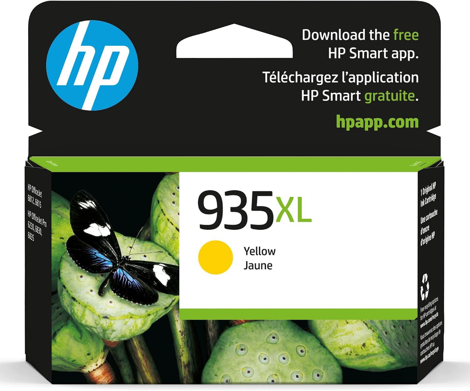 HP Original 935 Cyan, Magenta, Yellow / 934XL Black Ink Cartridges (4-Pack) | Works OfficeJet 6810; OfficeJet Pro 6230, 6830 Series | N9H66FN
