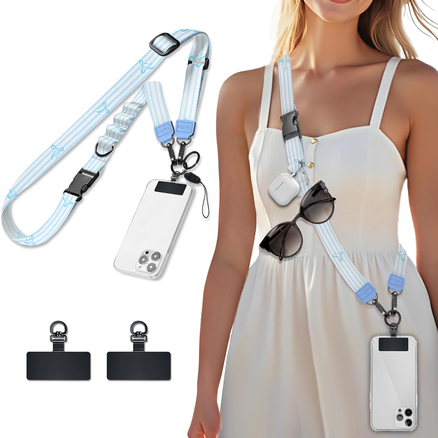 Icycay Phone Lanyard Crossbody Strap Neck Adjustable Teacher Women Cat
