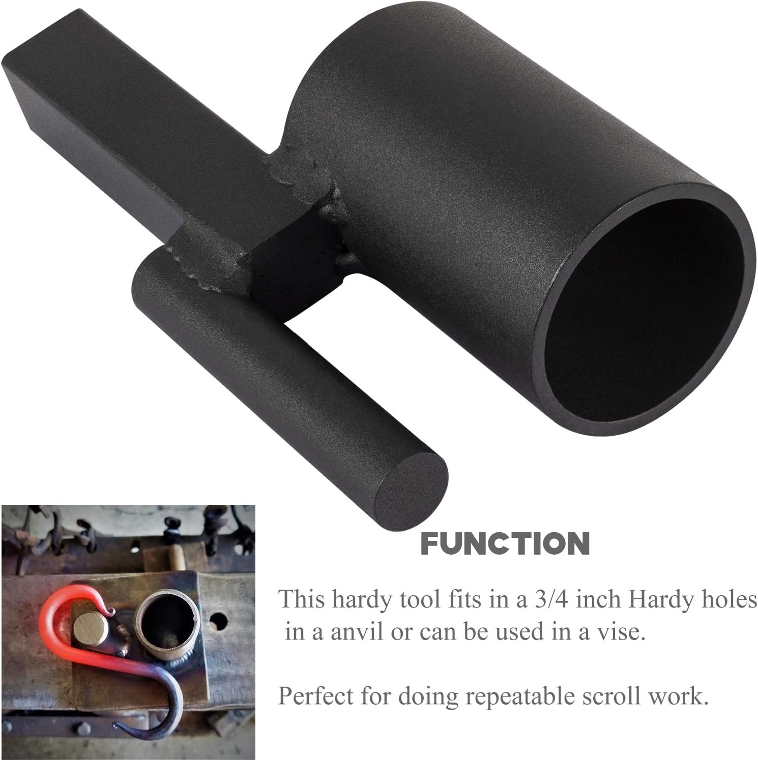 Blacksmith Hardy Anvil Tool 3/4 inch Hardy Turning Bending Forge Scrolling Twisting Tool