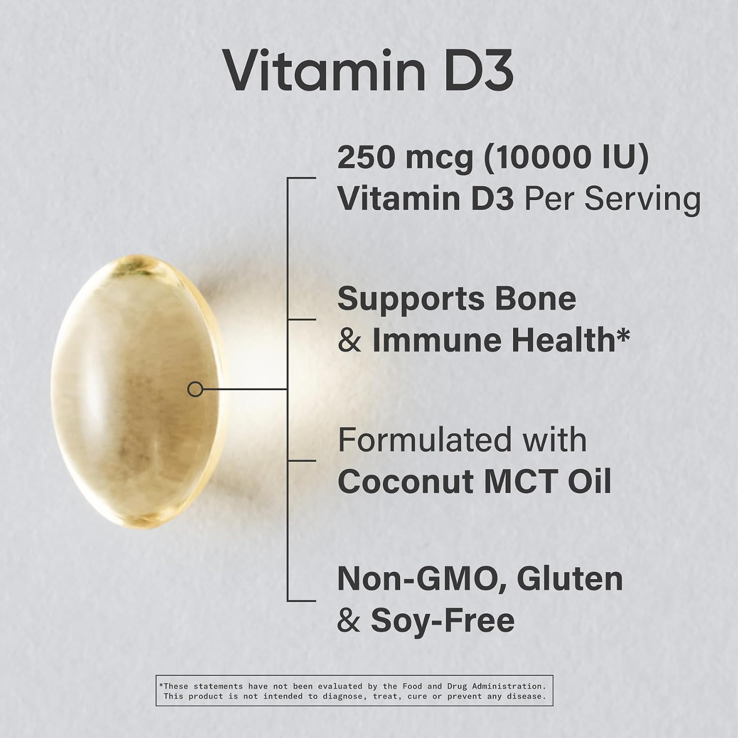 Sports Research® Vitamin D3 5000iu/125mcg with Coconut Oil, 360 Softgels | Extra Strength Vitamin D Supplement | Immune, Bone, Mood Support | Non-GMO, Soy Free - 360 Servings