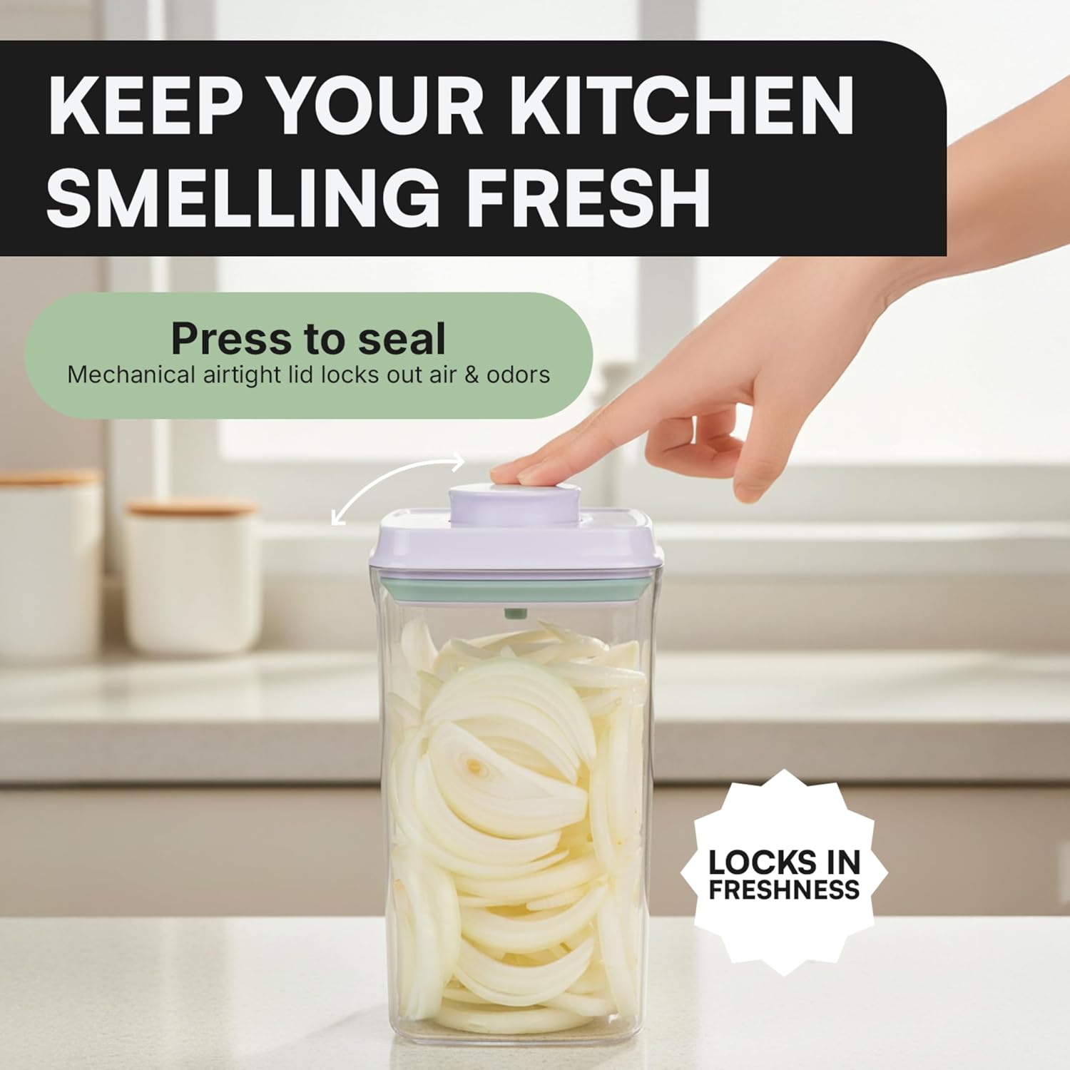 Bop Top Airtight Food Storage Containers | Pop-Top Lid | 16.5 Cups / 135 Oz