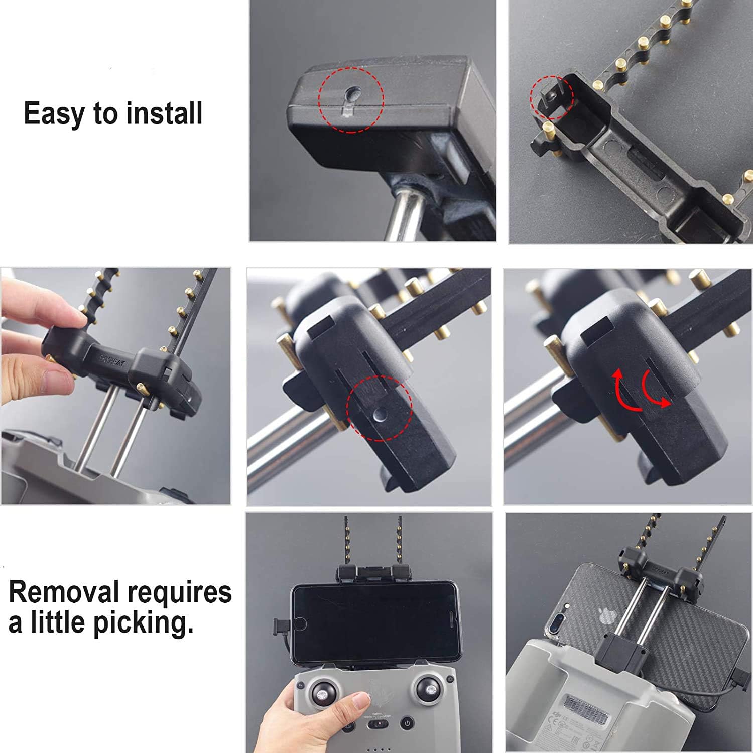 Skyreat Antenna Range Extender Yagi-UDA 5.8Ghz Signal Boosters for DJI Neo/Mini 5 Pro/ 4K | 3 Pro | Mavic Air 2 Drone RC-N1 / RCN2 /RCN3 Conrtoller