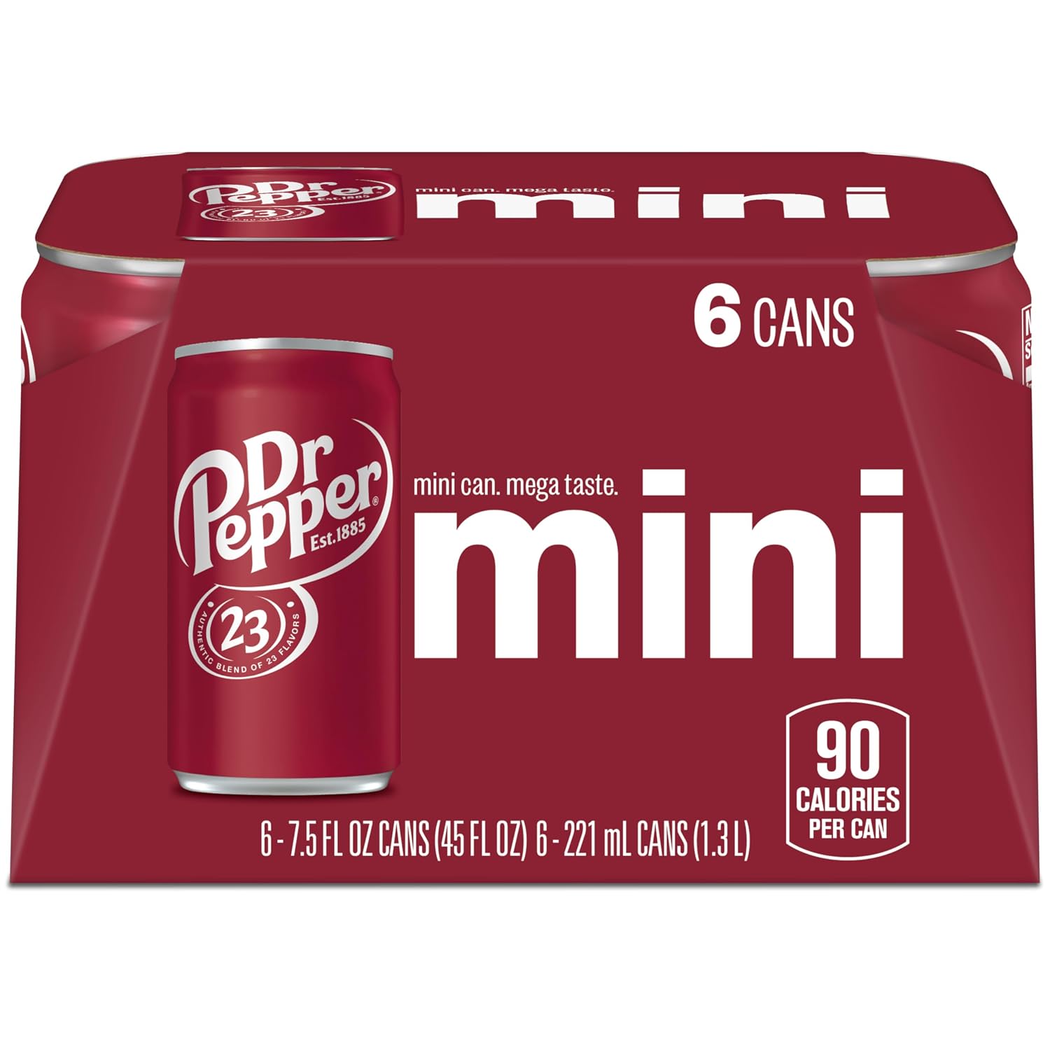 DR PEPPER - MINI CANS, 7.5 OZ, 6 PK