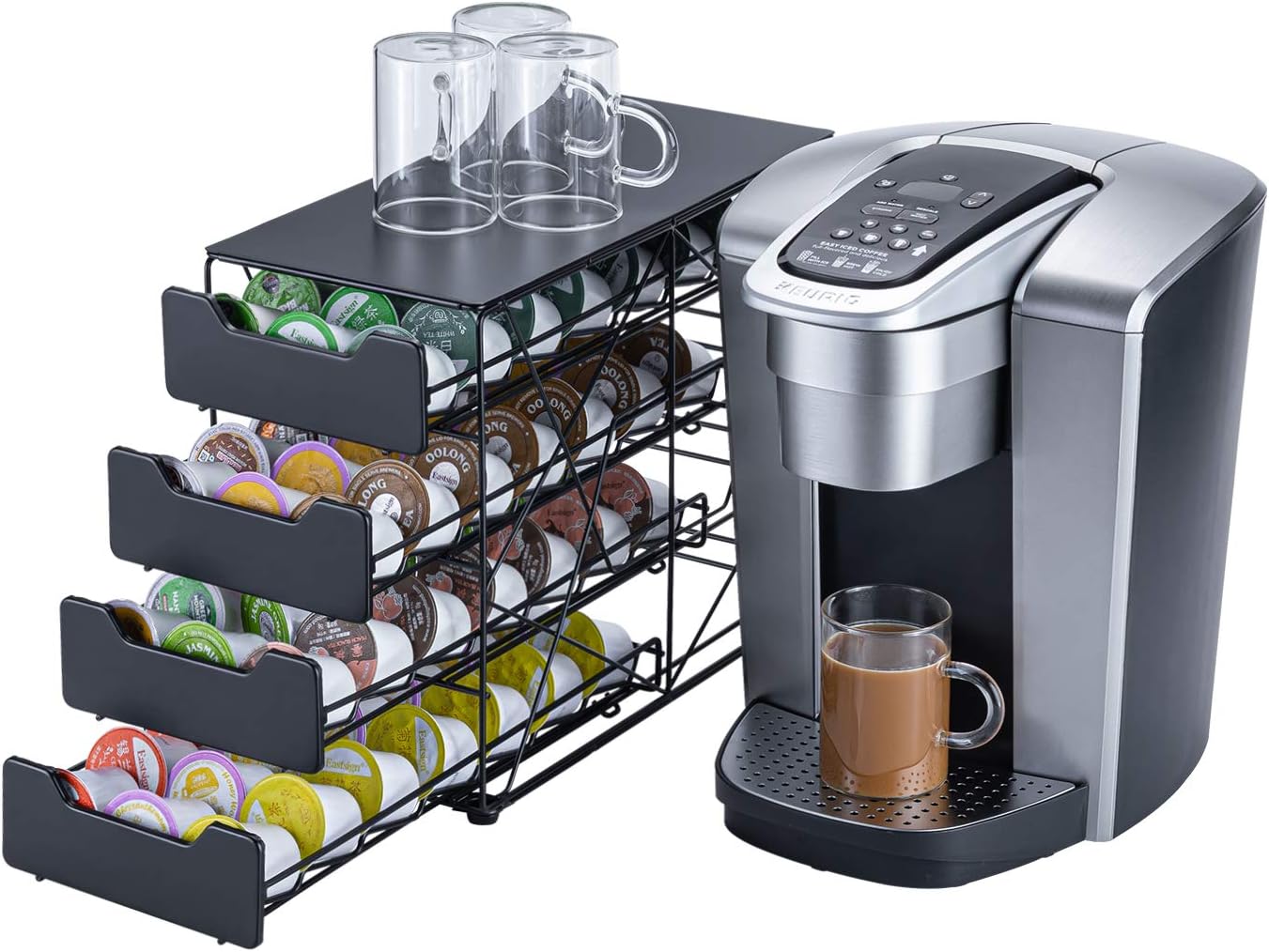 k cup Holders for Counter Small for Keurig k-cup Holder for mr Coffee for Tea (105 pods-5 tiers)