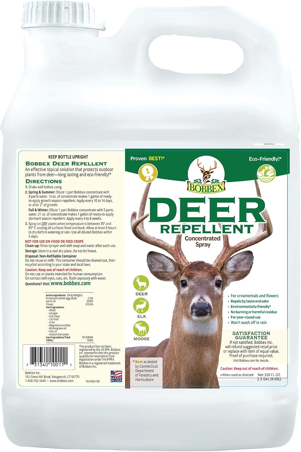 Concentrated Deer Repellent - Bobbex | Deer, Elk, and Moose Deterrent Concentrate (64 oz.) UB-U9NT-KE8U