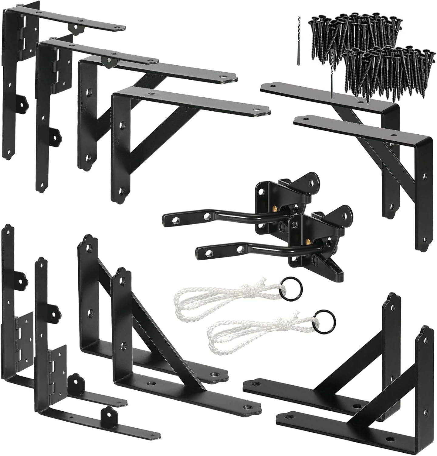 Anti Sag Gate Kit Heavy Duty No Sag Kit for Wooden Gate Fence with a Gate Latch