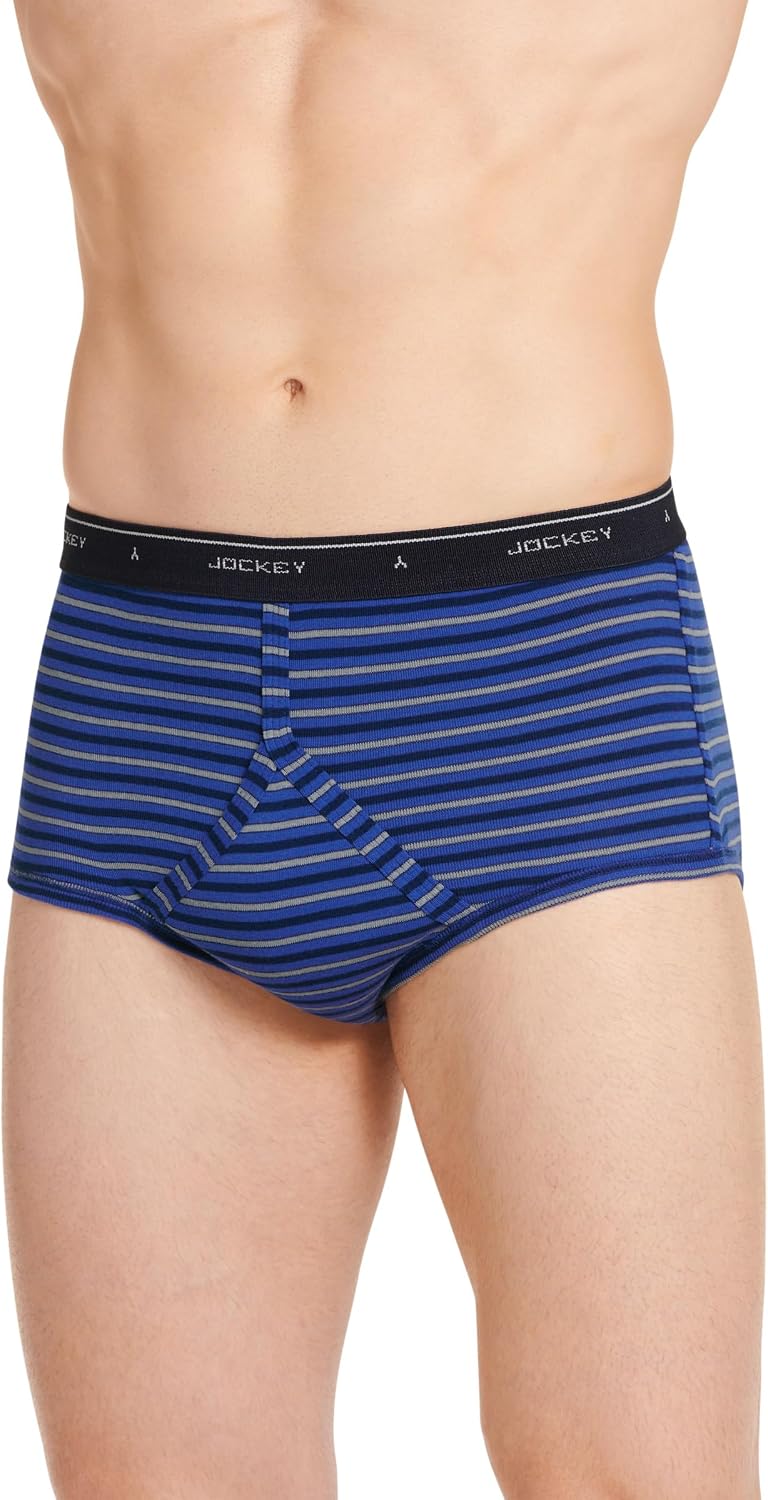 Jockey Classic Full Rise Brief- 3 Pack - 100% Cotton Underwear for Men