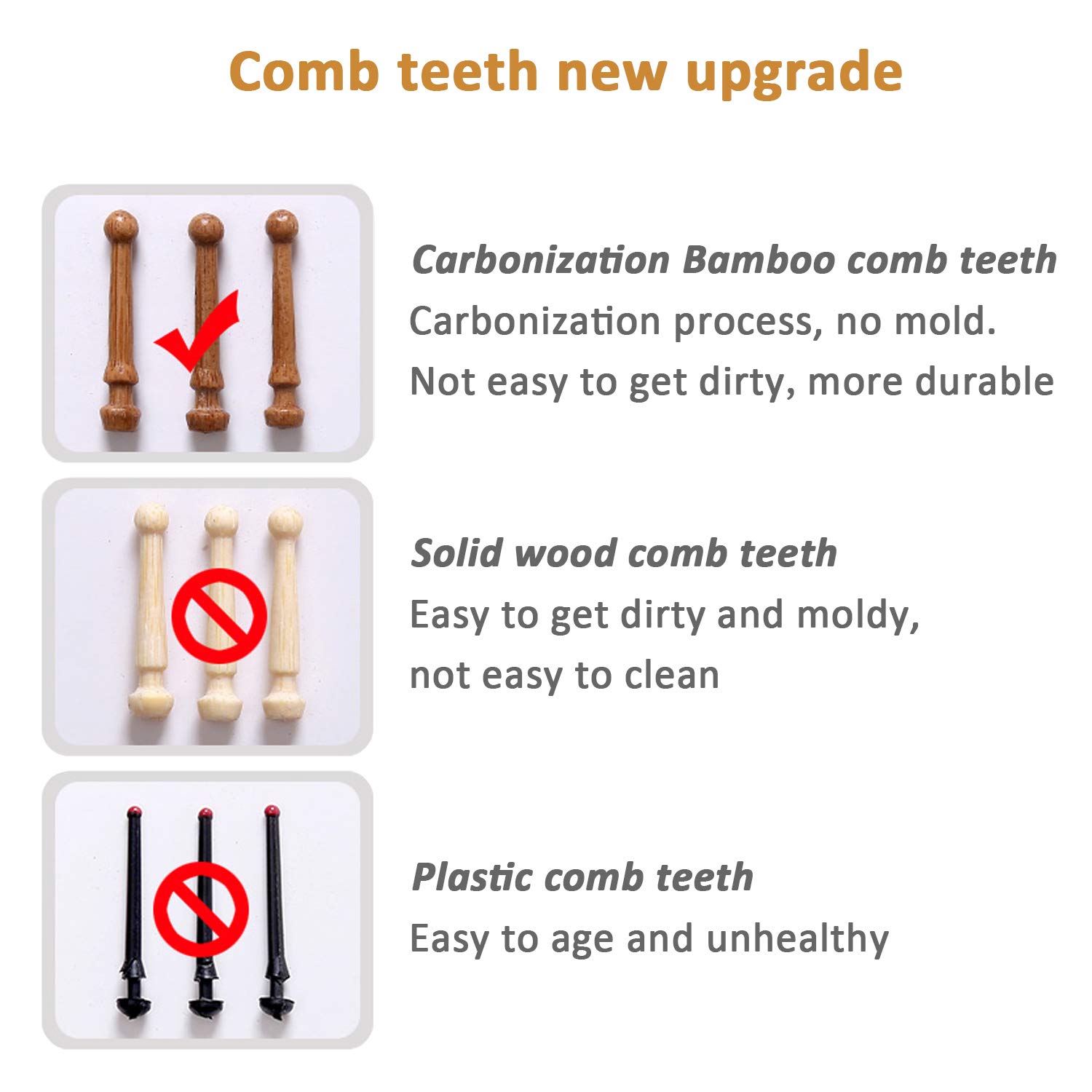 Paddle brush, hair brush, Made of pure natural bamboo, no paint coating, massage the scalp while combing hair to promote blood circulation