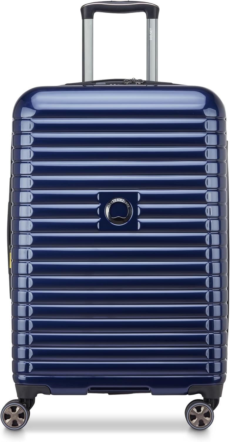 DELSEY PARIS Cruise 3.0, 20 Inch Carry-On Hardside Luggage, Deep Sea Navy | Expandable Suitcase, Lightweight 100% Polycarbonate Shell, Dual-Density Spinner Wheels, USB Port, TSA Lock