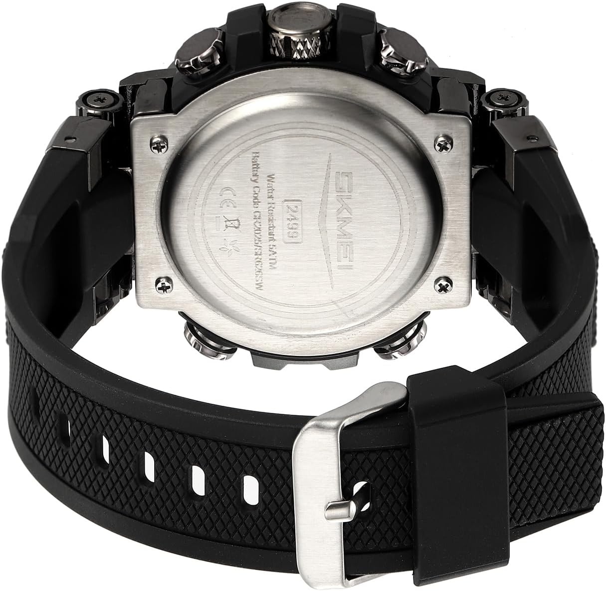 FANMIS Men's Analog Digital Sport Watch Military Dual Display 50M LED Watch | Men's Dual Display Sports Watches With Led Backlight Alarm Stopwatch 12/24h Time Outdoor Running Swimming