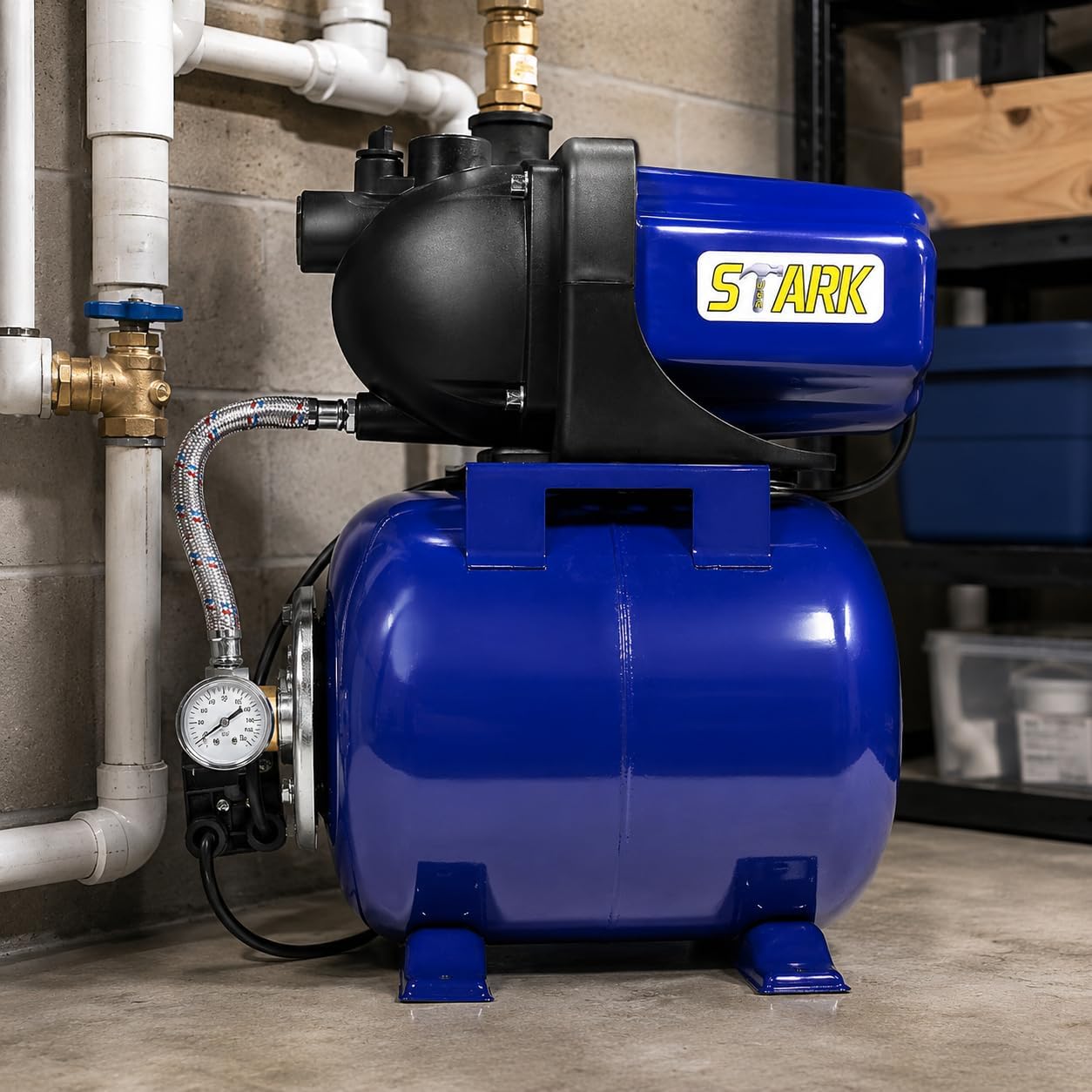 XtremepowerUS 1.6HP Water Transfer Pump w/Automatic Electronic Controller 1268GPH Shallow Well Pump Garden Booster Sprinkler Irrigation Lawn Farm