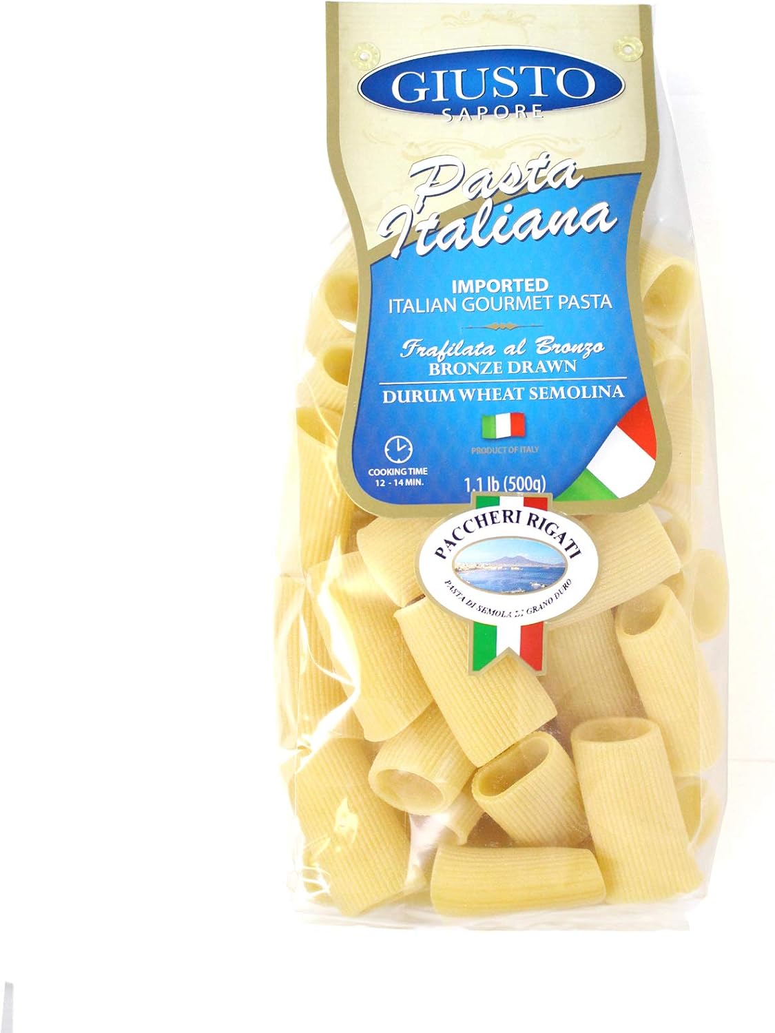 Giusto Sapore Italian Pasta - Caserecce 454g - Premium Organic Bronze Drawn Durum Wheat Semolina Gourmet Pasta Brand - Imported from Italy and Family Owned