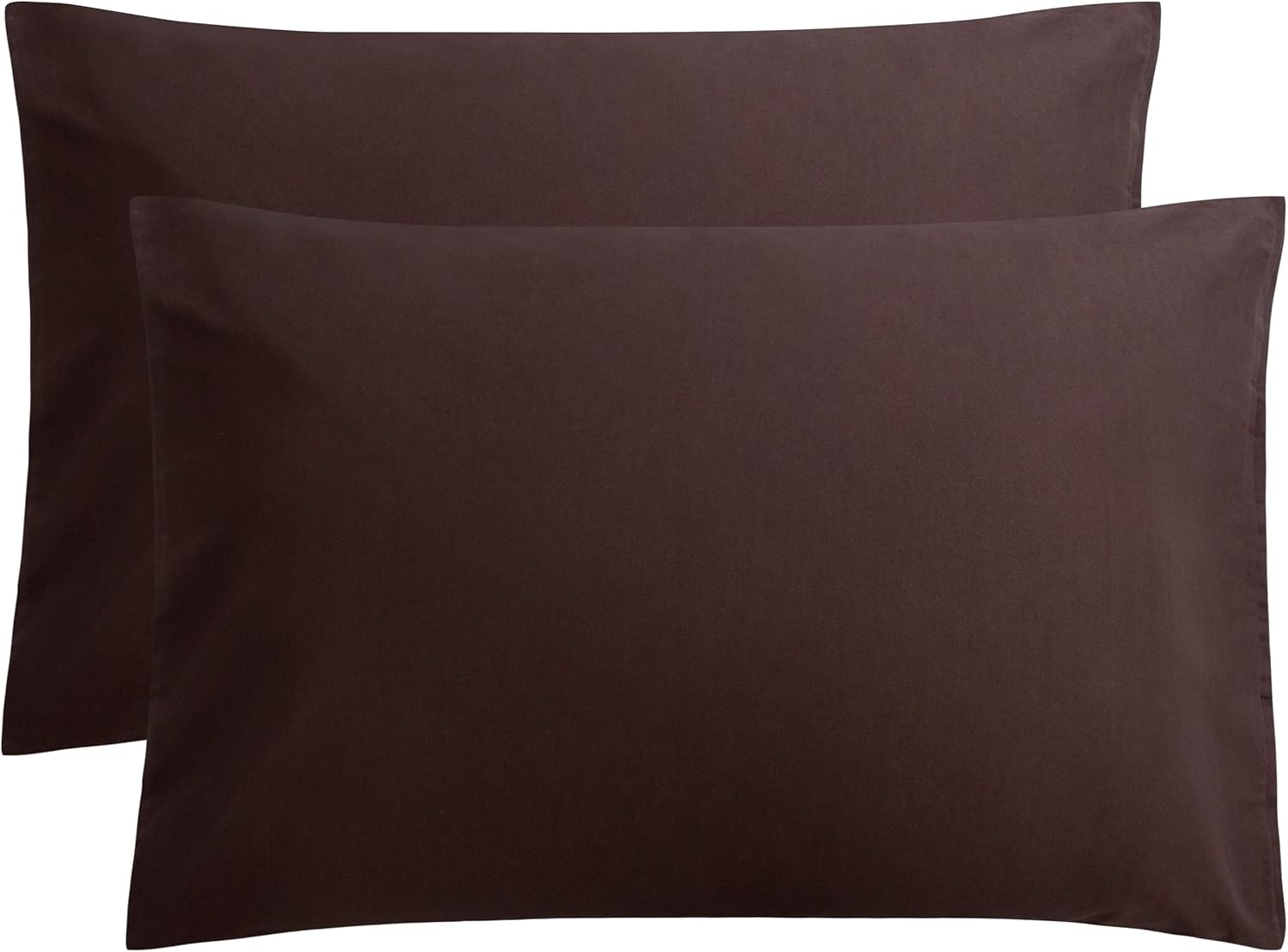 FLXXIE 2-Pack Microfiber Standard Pillow Cases, Envelope Style, White