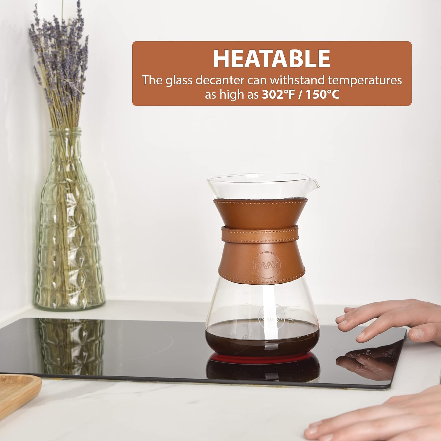 Pour Over Coffee Maker Set with Double-Layer Stainless Steel Filter, Coffee Dripper