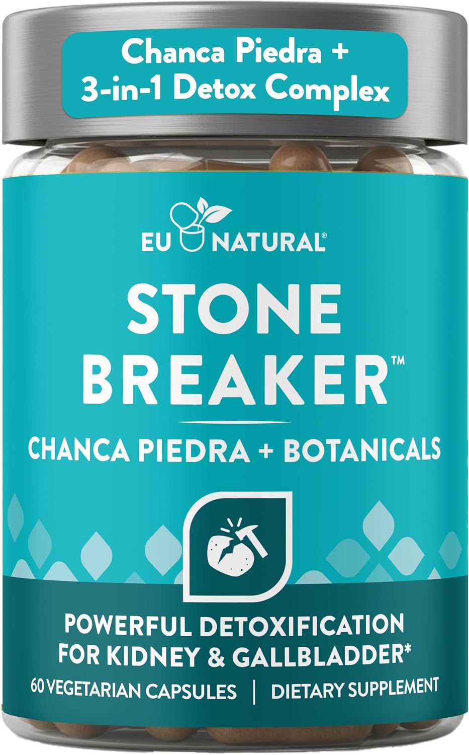 Eu Natural Chanca Piedra Stone Breaker, 60 Vegetarian Capsules | The Original herbal stone breaking formula with Celery Seed & Parsley to support kidney, gallbladder & urinary tract health
