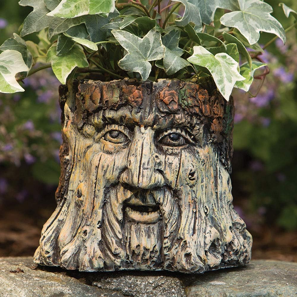 Bits and Pieces - Tree Face Garden Planter Flower Pot - 5 1/2 Inch