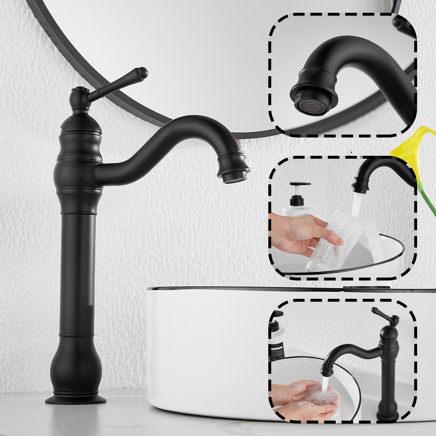 Oil Rubbed Bronze Bathroom Faucet Single Handle One Hole