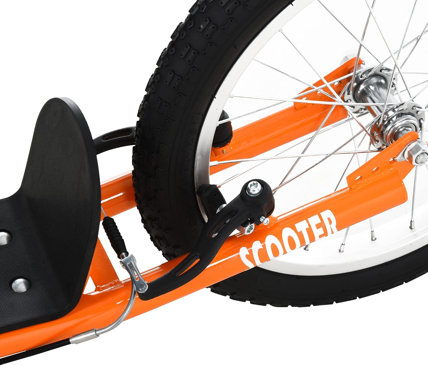 Aosom Youth Scooter Kids 5+ Adjustable Handlebar 16" Front 12" Rear