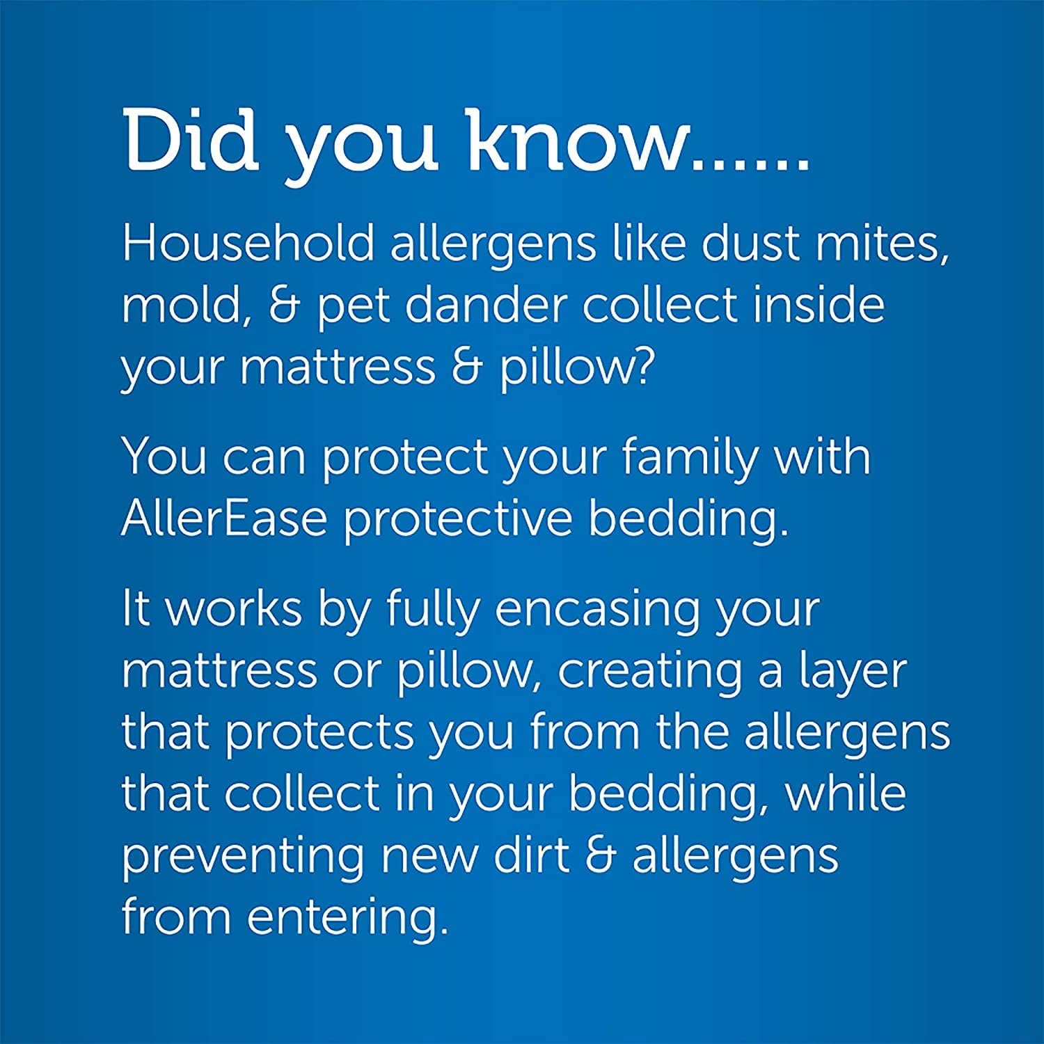 AllerEase Maximum Allergy Mattress Protector, Queen Size