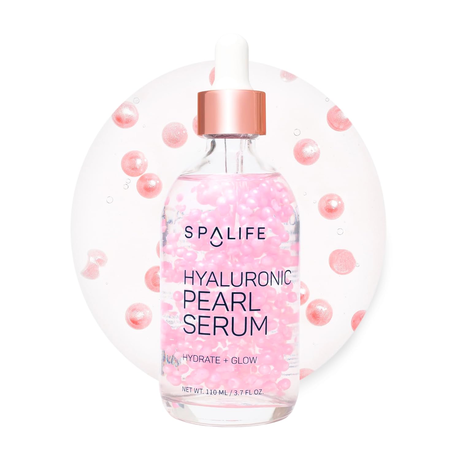 SpaLife Beauty Pearl Hyaluronic Acid Serum & 24k Gold Anti Aging Serum | AM/PM Facial Routine Duo | Deep Collagen Hydrating Treatment | Firming