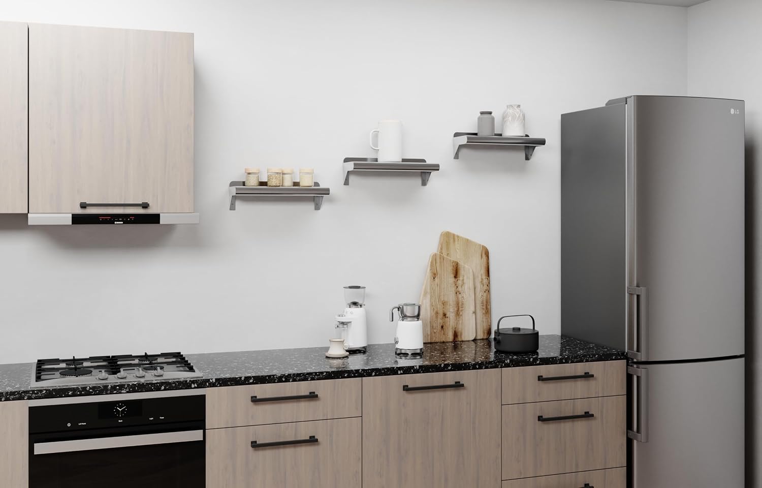 AmGood 24" Long X 18" Deep Stainless Steel Wall Shelf | NSF Certified | Appliance & Equipment Metal Shelving | Kitchen, Restaurant, Garage, Laundry, Utility Room