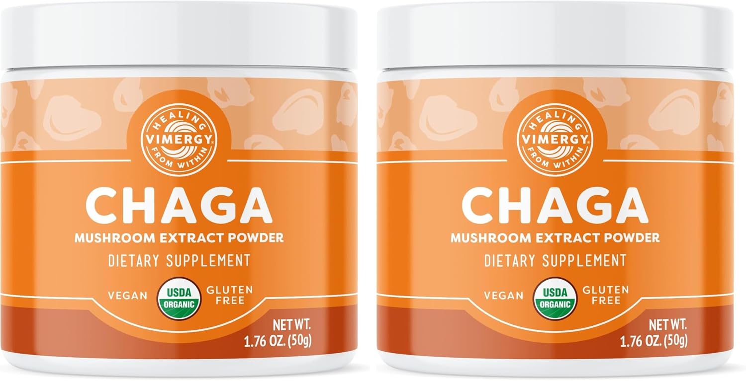 Vimergy Chaga Capsules – Superfood Cellular Support* – Cardiovascular Health Benefits* – Kosher, Vegan, Gluten-Free – 90 Capsules | Superfood Adaptogen*, Immunity for cell tissues*, Polyphenols for Antioxidant protection*, Vegan and Kosher