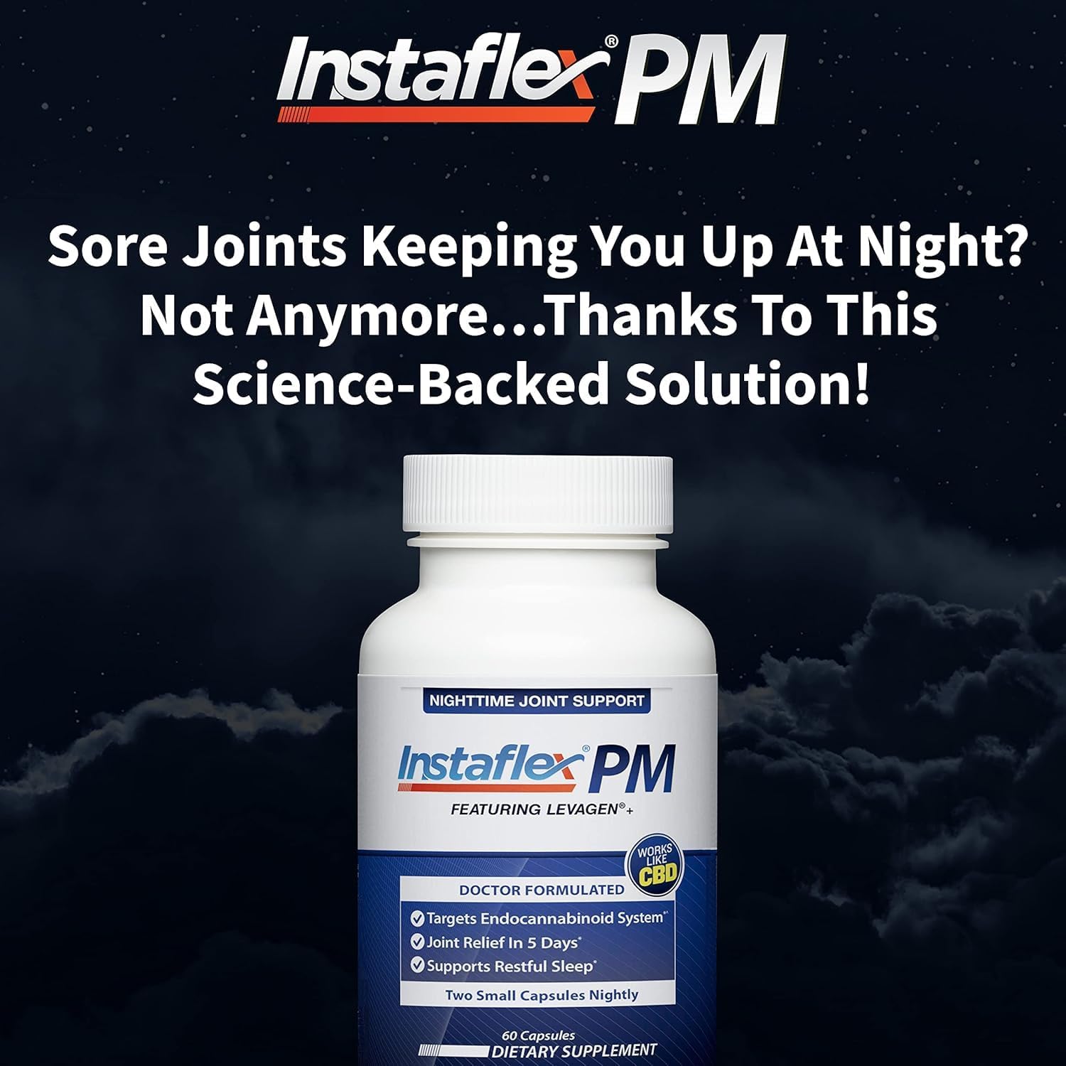 Instaflex PM Nighttime Joint Supplement, Mobility and Sleep Support, 60ct