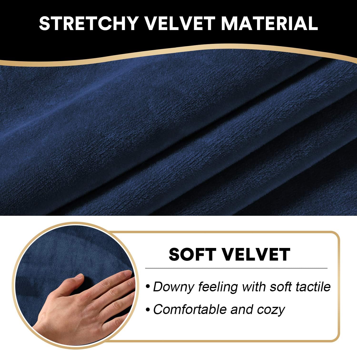 PrinceDeco Recliner Chair Cover Velvet Stretch Recliner Couch Covers 4-Pieces Style Recliner Chair Covers Recliner Cover for Reclining Chair