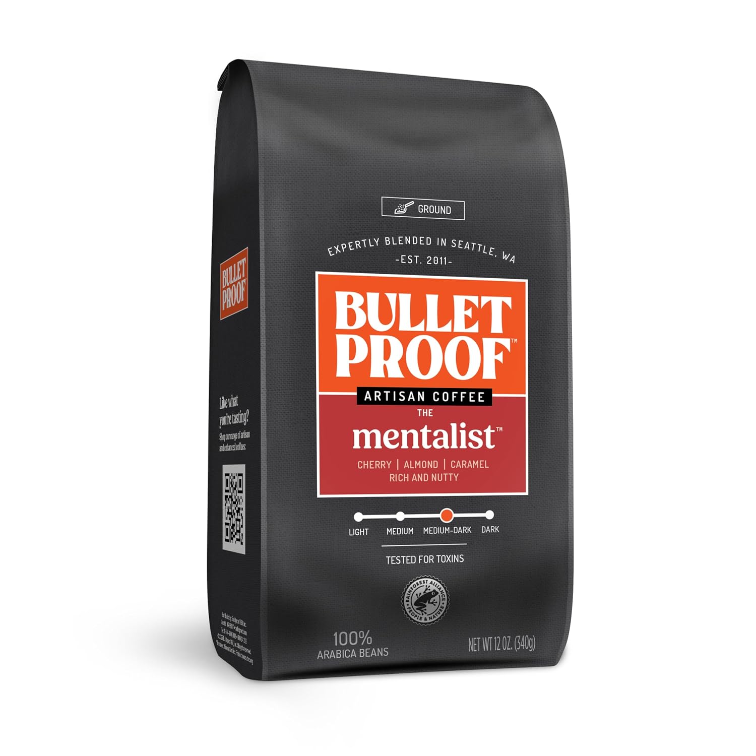 Bulletproof French Kick Dark Roast Ground Coffee, 12 Ounces, 100% Arabica Beans, Clean Coffee Tested for Toxins, Packaging May Vary