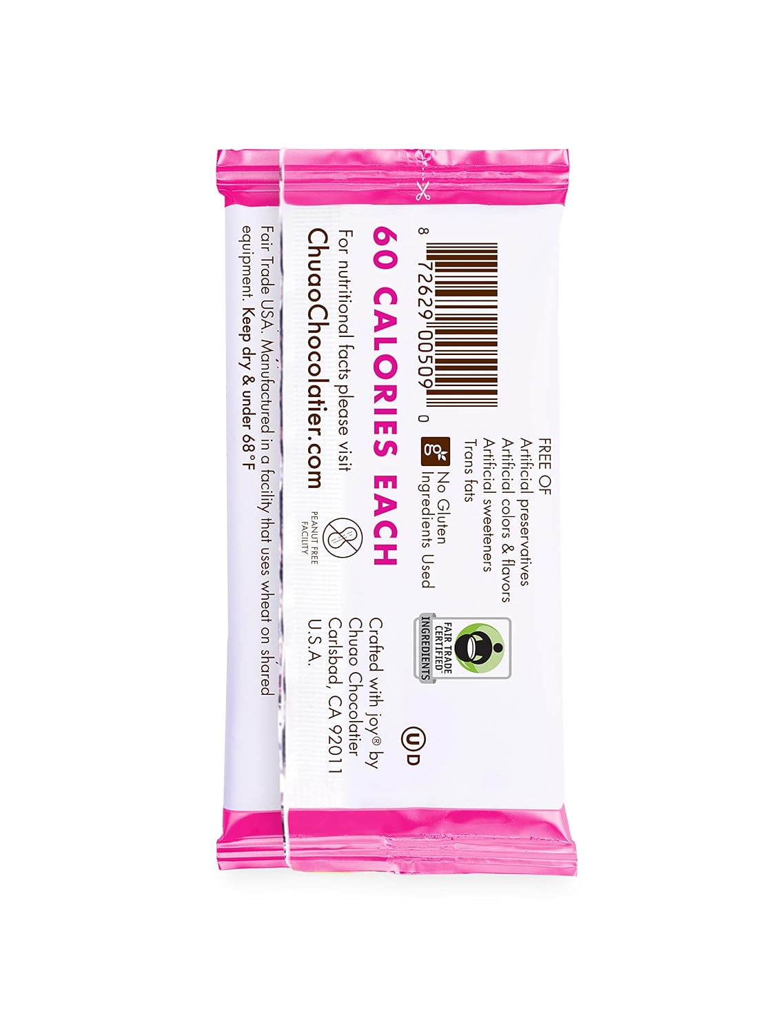 Chuao Chocolatier Salted Chocolate Crunch Dark Chocolate Mini Gourmet Chocolate Bar, 24-Ct. (0.39 oz. each)