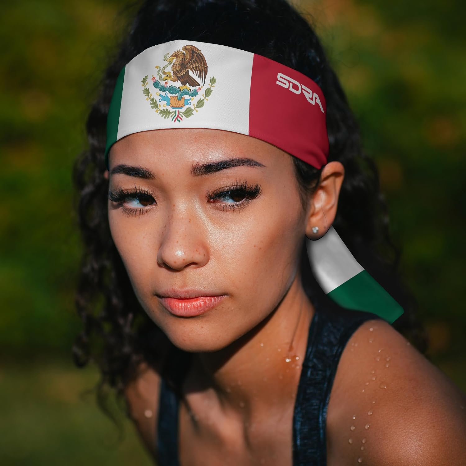 Suddora Country Flag Tie Headband with National Flag, Breathable Sweatband for National Sports Events, Non-Slip Fabric Sweatband for Soccer, Tennis