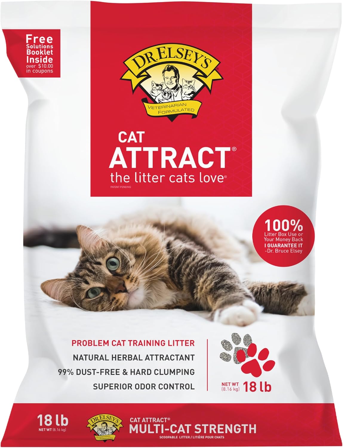 Dr. Elsey's Cat Attract Clumping Clay Cat Litter 40 lb. Bag