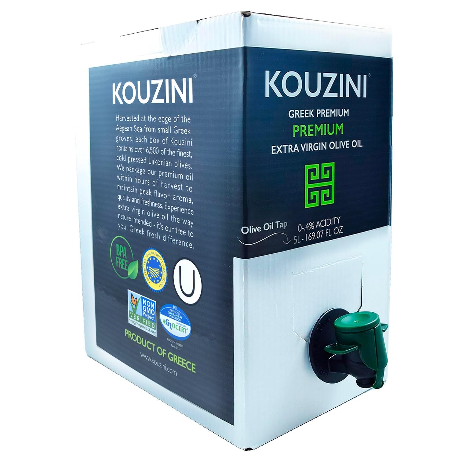Kouzini Greek Premium Extra Virgin Olive Oil, Cold Pressed, Single Origin, Rich Flavor & Aroma, 500ml