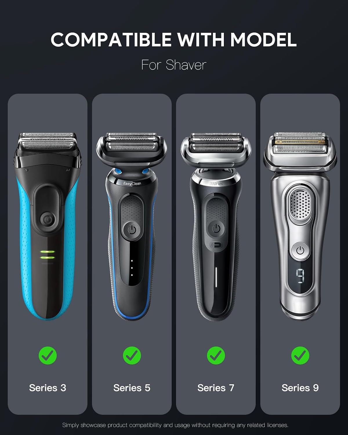 Yinke Case for Braun Series 3/ Series 5, 3040s, 3010S, 5018s, 5140s Electric Razor Shaver