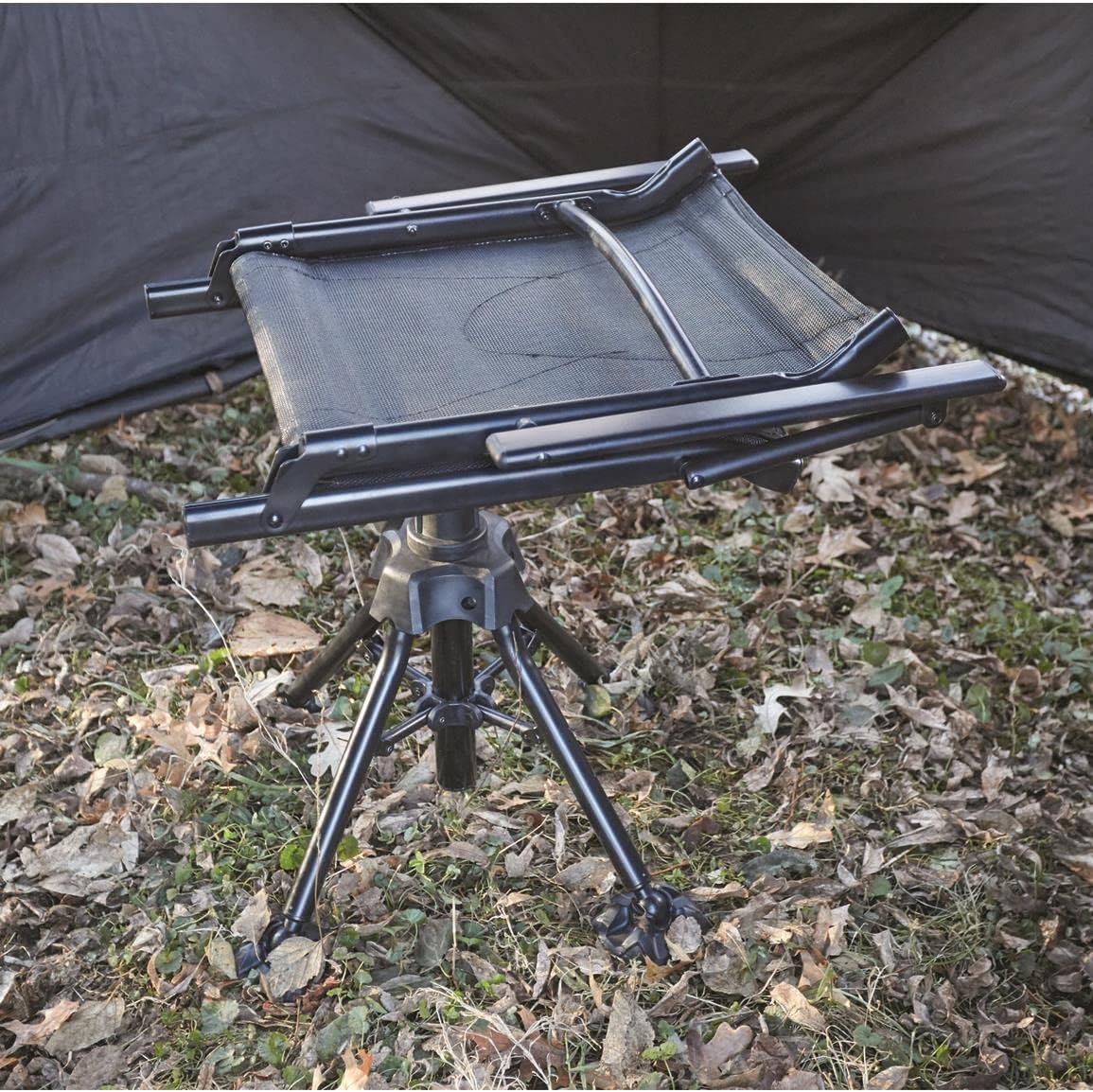 360º Swivel Hunting Blind Chair with Armrests, 300 lbs Capacity, Folding, Lightweight, Portable, Padded Cushion Hunting Seat, Hunt Gear and Equipment